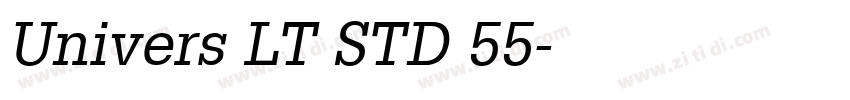 Univers LT STD 55字体转换